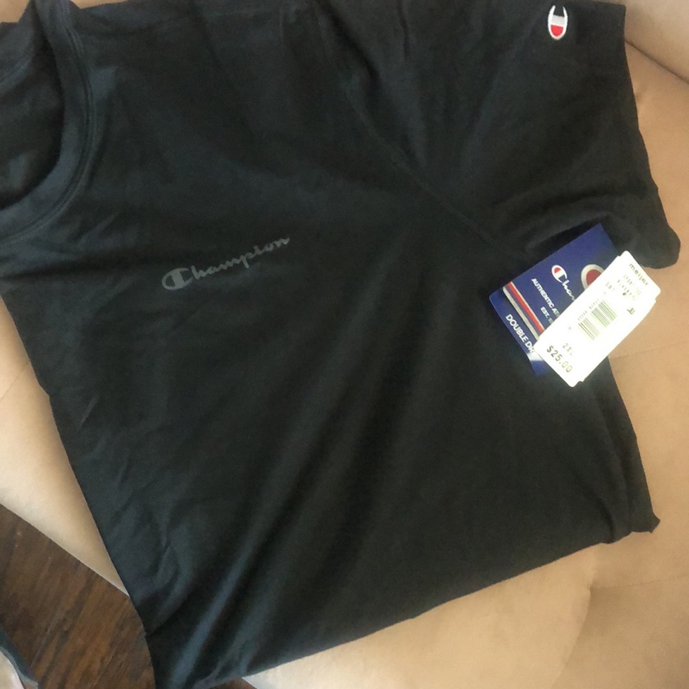 Black Sports Tee 2XL Champion Authentic Athleticwear